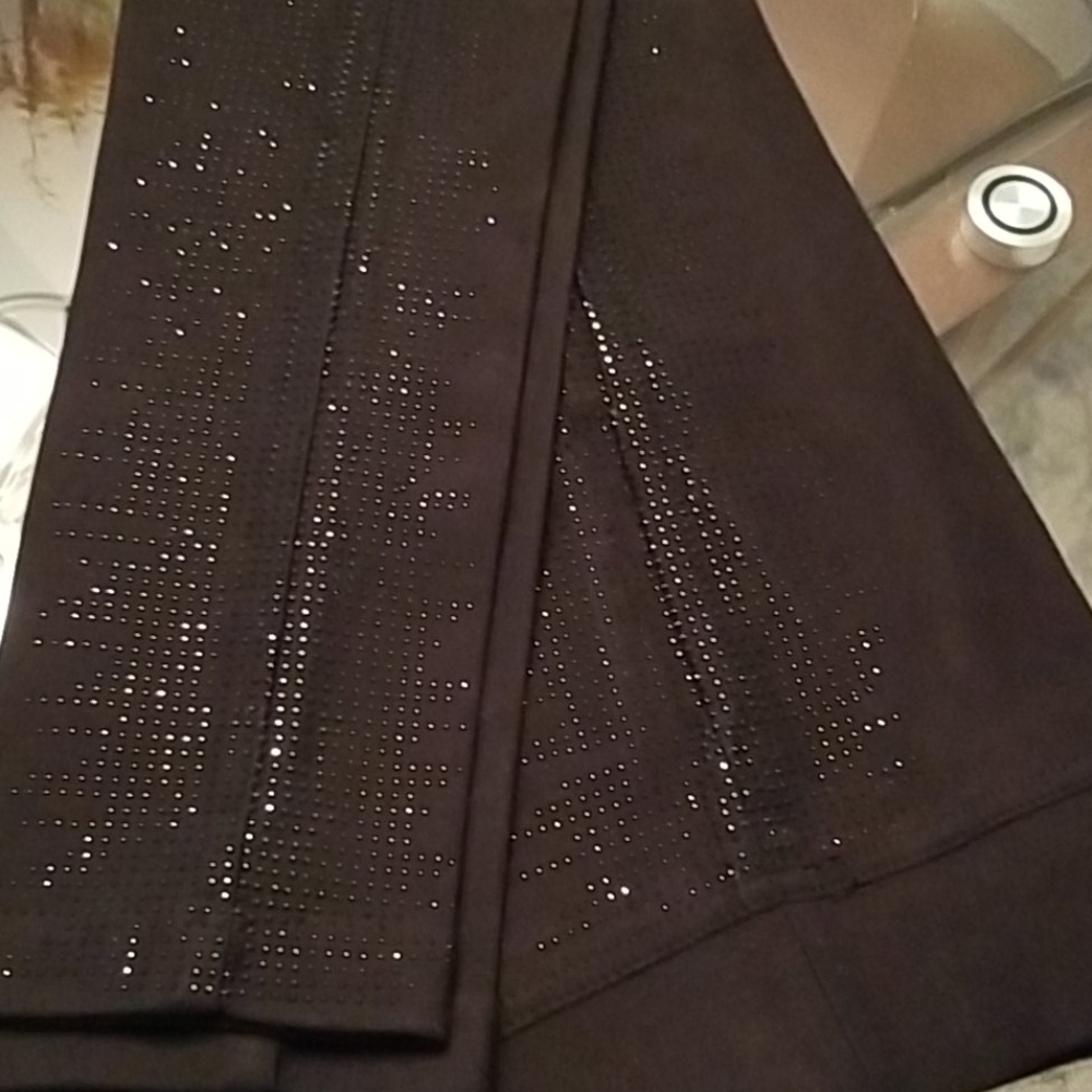 Black embellished pants